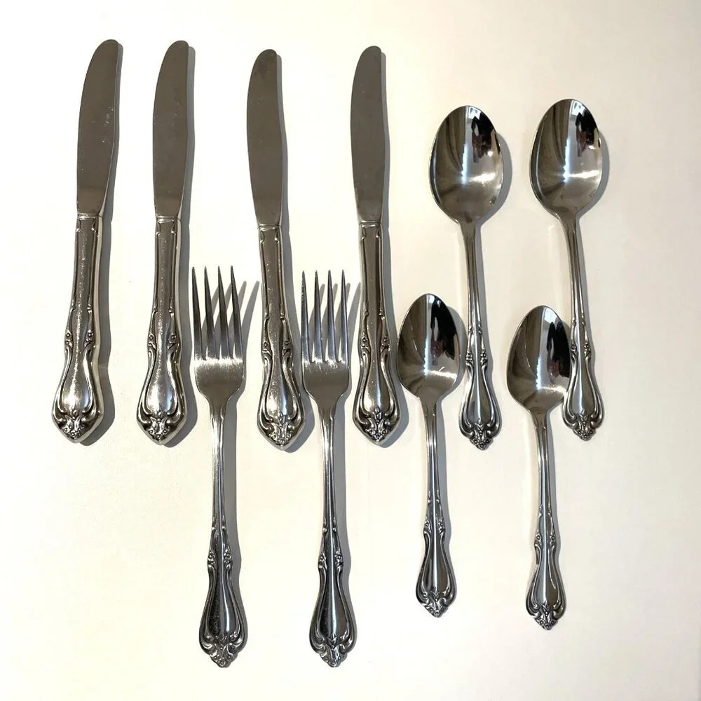 Vintage Oneida WM Dalton BRIARWOOD  Stainless Steel Flatware Lot of 10 Pieces